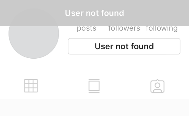 user not found instagram